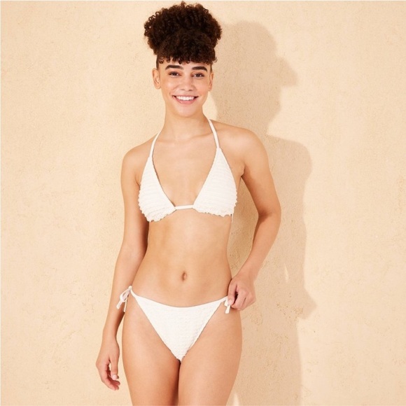 Lace Ruffle Low-Rise Ultra High Leg Extra Cheeky Bikini Bottom - Wild Fable new - Picture 3 of 5